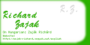 richard zajak business card